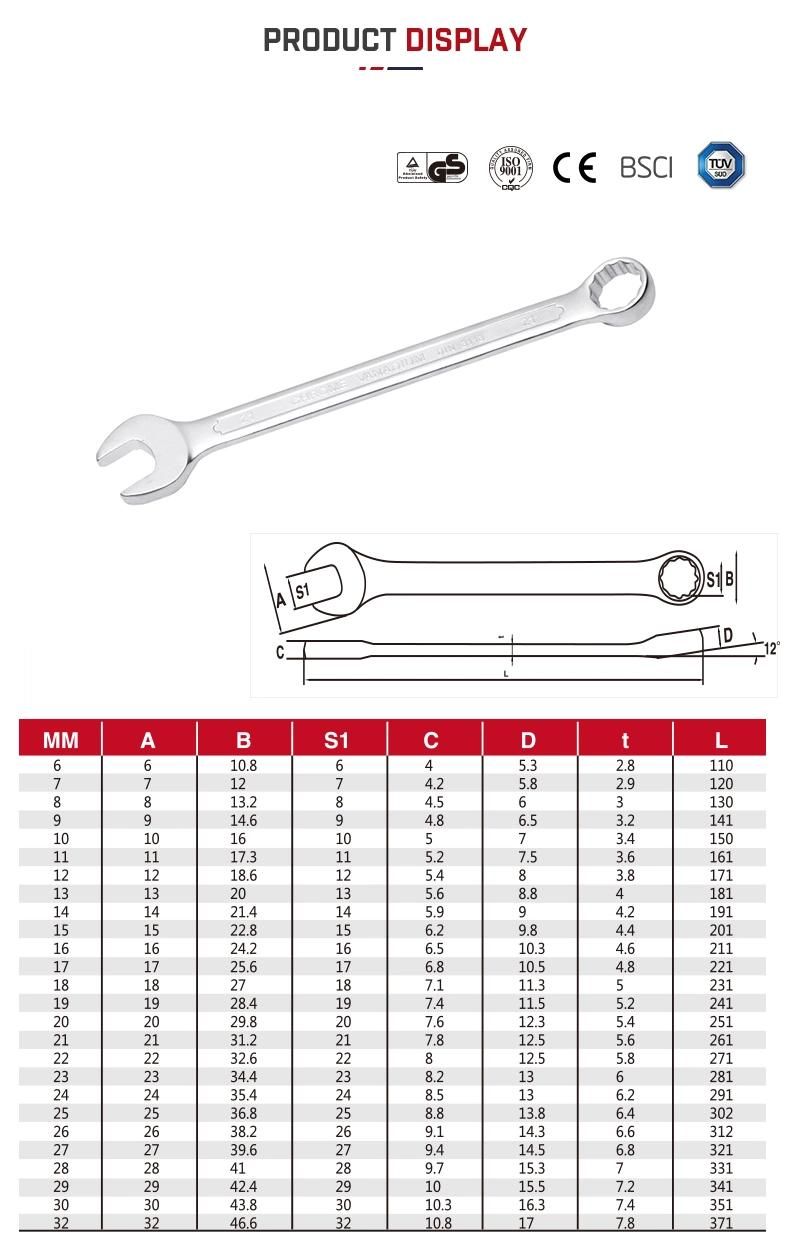 DIN Commbination Wrench 11mm Matt Finished