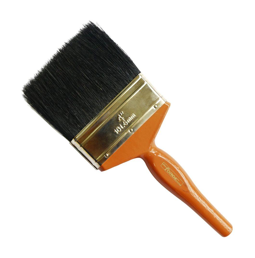 4" Superior Painting Tools Paint Brush with Natural Bristles and Wooden Handle