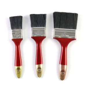 New Black Brush Wire with Red Wooden Handle and Gold Tail for Decoration Paint Brush