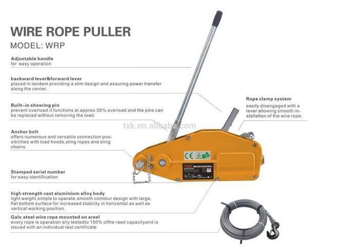 3200-5400kg Wire Rope Puller with Ce Certificate