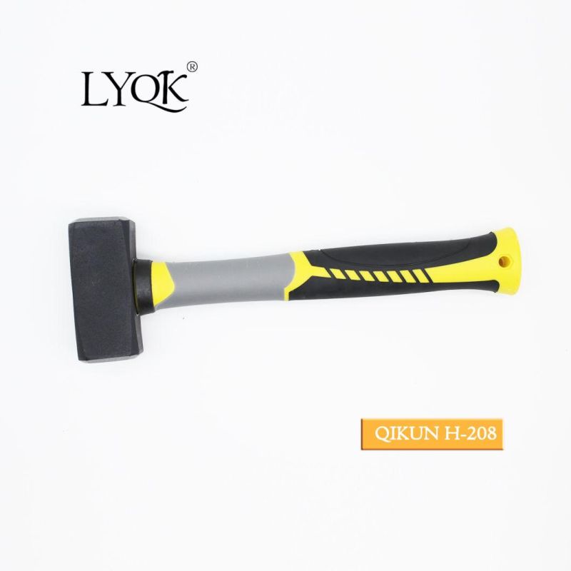 H-208 Construction Hardware Hand Tools Plastic Coated Handle German Type Stoning Stone Hammer