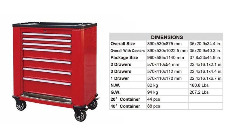 Heavy Duty Supply Cart with Two Storage Tray Shelves