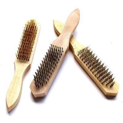 Wooden Handle Steel Wire Brush Brass Wire Brush in Guangzhou