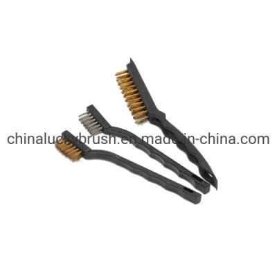 7inch Black Plastic Handle Wire Brush (YY-827)