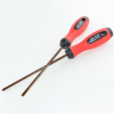 3mmx75mm S2 Rubber Handle Slotted Head Hand Tools Screwdriver