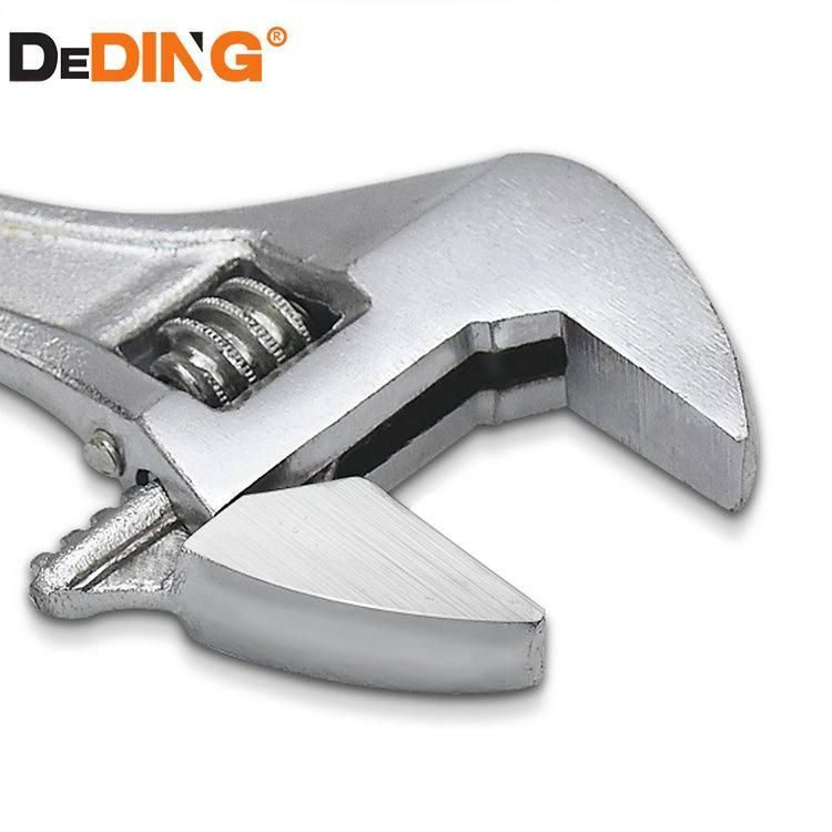 Thread Steel Colorful PVC Handle Chrome Plated Adjustable Wrench