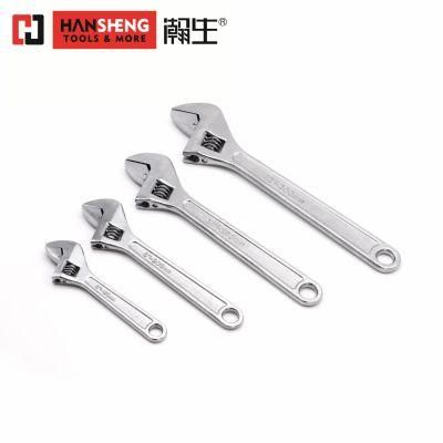 Professional Hand Tool, Hardware, Made of Carbon Steel, Chrome Plated, Dipped Handle, Adjustable Wrench Spanner