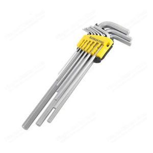 9PCS Extra Long Hex Key Set Wrench Chromed for Hardware Hand Tools