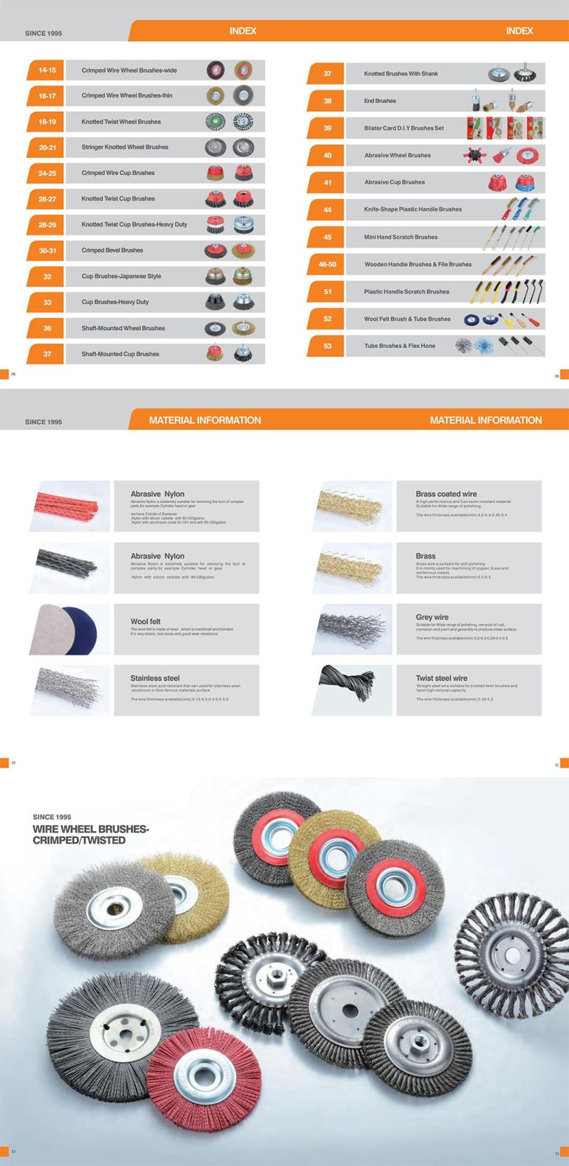 Knotted/Crimped Cup/Wheel Bevel/Shaft-Mounted/Wooden/Plastic Handle Wire Brushes for Angle Grinder