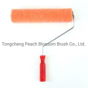 Long Orange Polyester Roller Red Plastic Handle Paint Roller Brush for Decorating