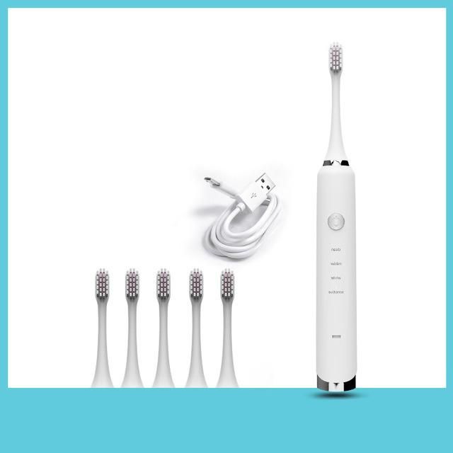 Electric Household Intelligent Adult Soft Bristle Rechargeable Toothbrush with 16 Gear Adjustment