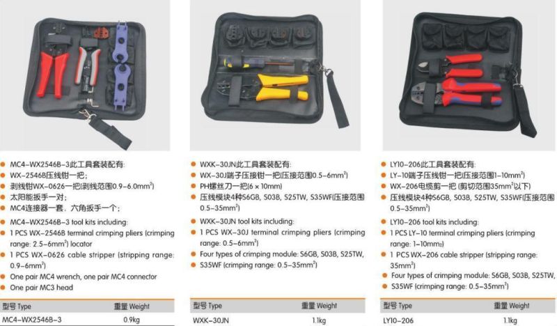 Ratchet Crimping Pliers European Style Solar PV Crimping Tools for Solar Panel Connectors