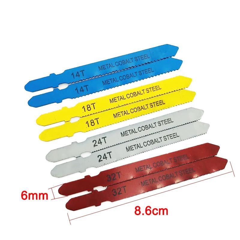 14PCS T-Shank Metal Steel Jigsaw Blade Set Fitting for Wood