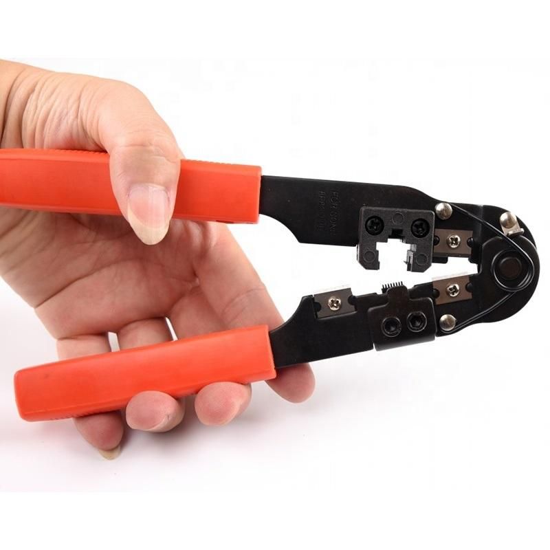 Network Cable Peeling Cutting Terminal Spring Clamp Pliers Stripping Crimping Hand Tool