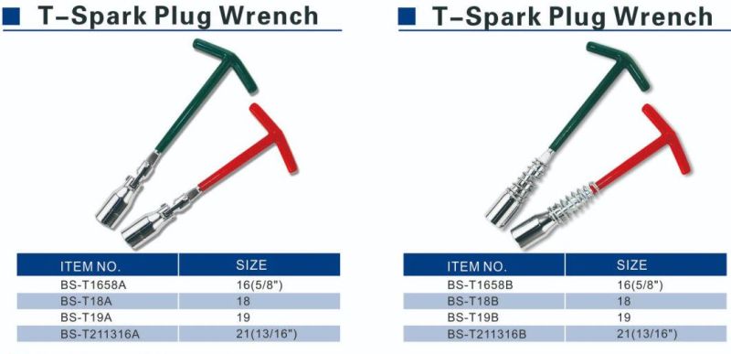 Plastic Handle T-Spark Plug Wrench for Car Wheel