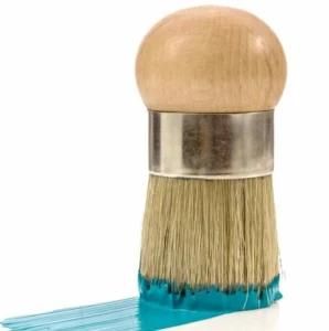 New 100% Natural Bristles Brushes Round Oval Chalk Wax Paint Brush for Furniture