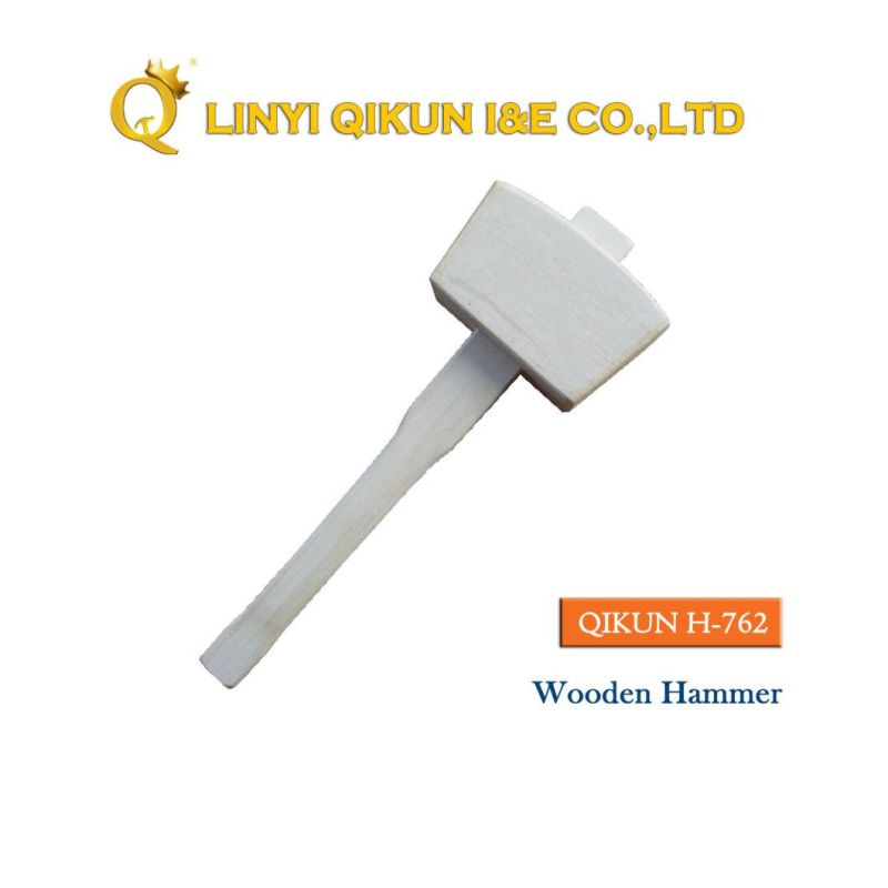 H-754 Construction Hardware Hand Tools Rubber Plastic Hammer with Wooden Handle