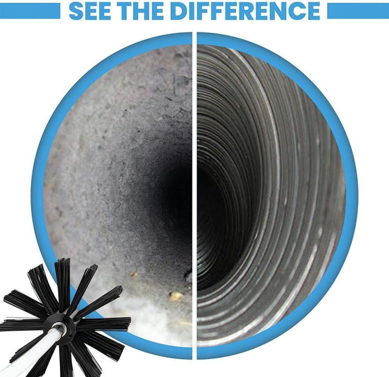 Chimney Brush Dryer Pipe Brush Range Hood Boiler Inner Wall Can Be Extended Curved Cleaning Brush
