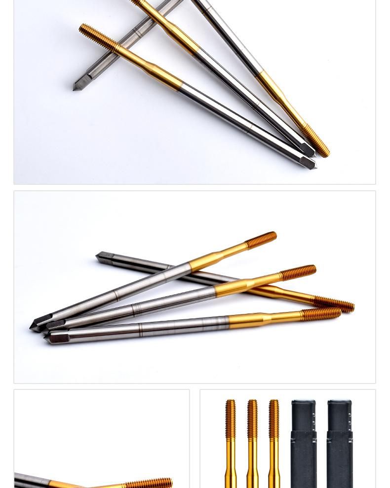 M6*1*120L Hsse-M42 Long Shank 120mm with Tin Forming Taps M3 M4 M5 M6 Machine Roll Screw Thread Tap