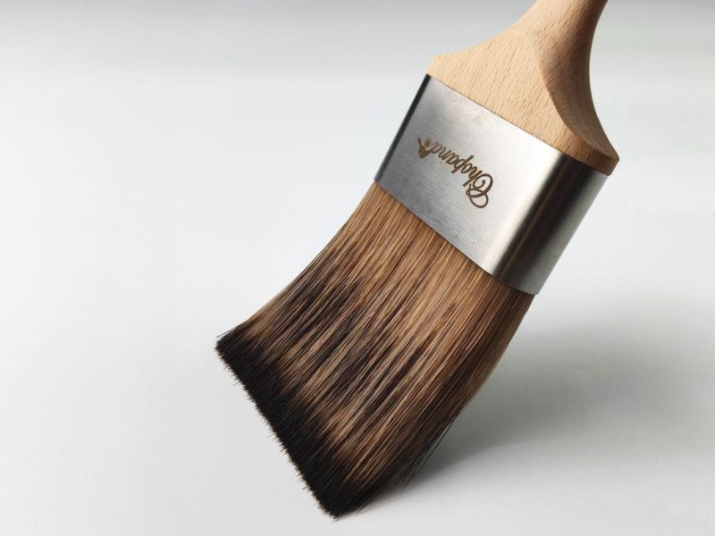 Premium Synthetic Filament Paint Brush with Long Wooden Handle
