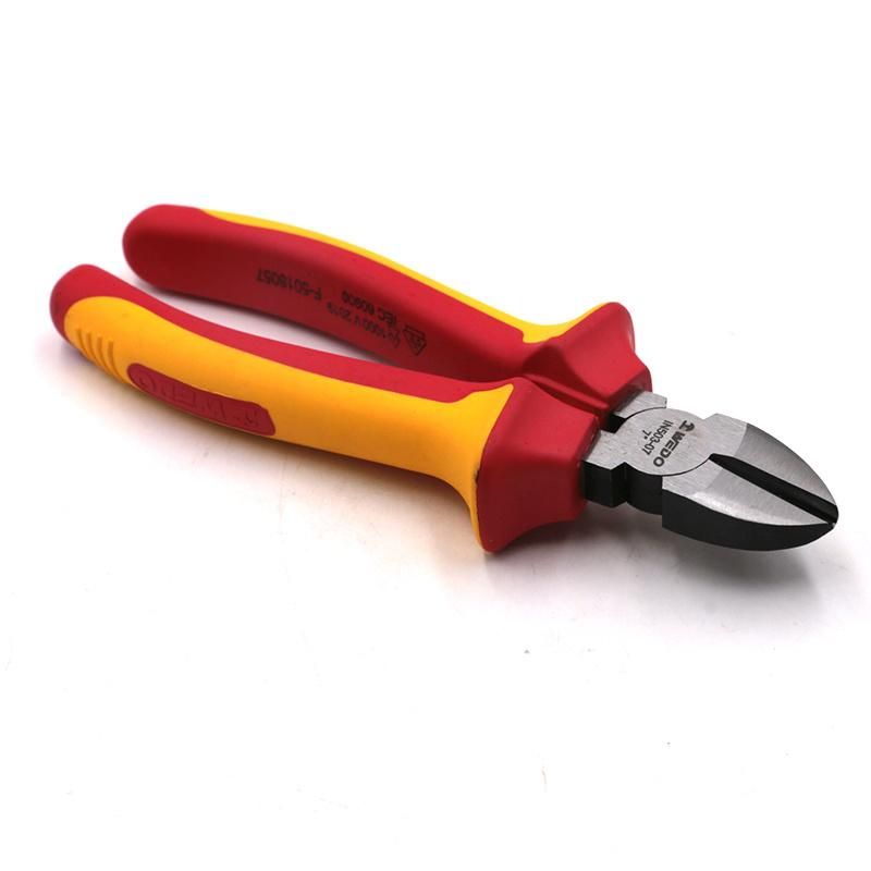 WEDO 6" 7" Insulated Diagonal Pliers VDE 1000V Side Wire Cutters Injection Pliers Nippers Anti-Slip Handle