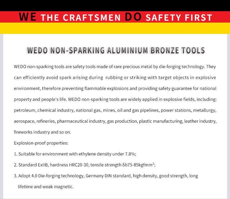 Wedo Non Sparking Aluminium Bronze Arched Scraper Bam/FM/GS Certified