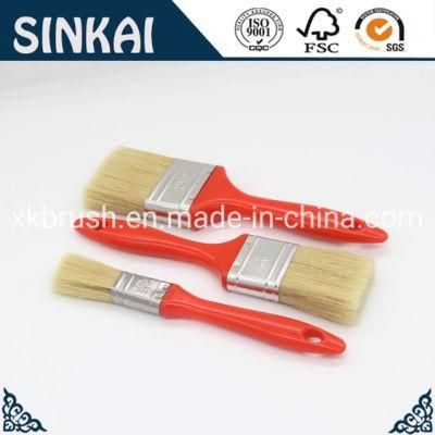 White Bristle Paint Brush with Plastic Handle for Painting Use