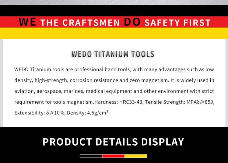 WEDO Titanium Screwdriver Phillips Screwdriver Non-Magnetic Rust-Proof Corrosion Resistan Cross Screwdriver