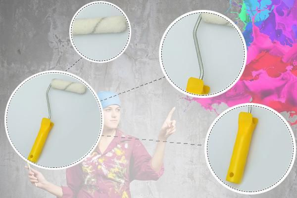 China Wholesale Plastic Handle Microfiber Paint Brush Roller