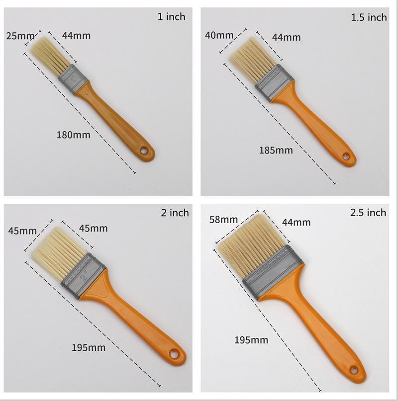 Plastic Handle Flat Stain Paint Brush with Plastic Hair