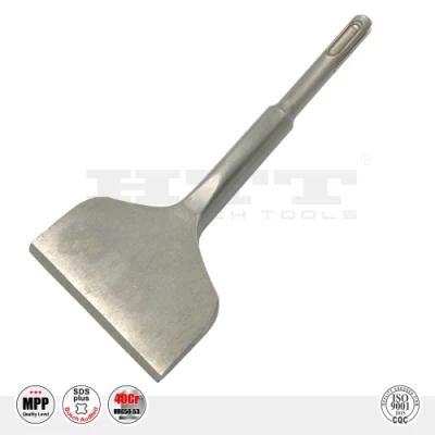 Premium Alloy Steel Bent Spade Head 75mm Wide Tile Chisel SDS Plus for Tile Ceramic Porcelain Slab Breakage