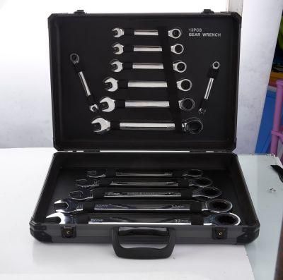 13PCS High Quality Gear Combination Ratchet Wrench Blow Case Set