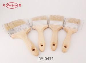 Flat Brush with Nature Wooden Handle