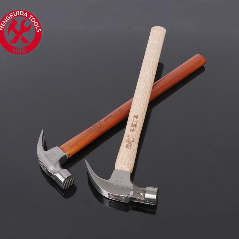 Claw Hammer Wooden Handle Straight Jaw Square Head