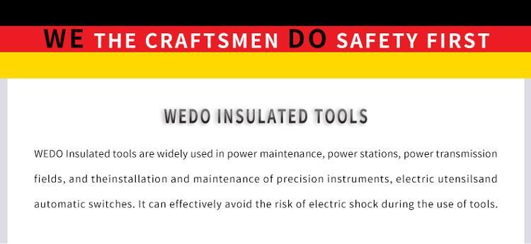 WEDO Insulated Pliers VDE 1000V Injection Lineman Pliers Chrome Vanadium Steel Anti-Slip Handle
