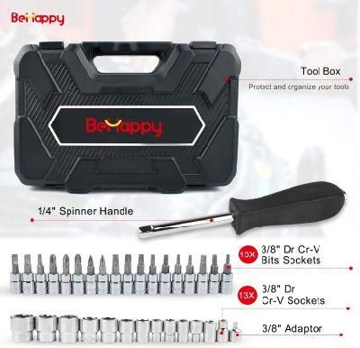 Behappy 44PCS Socket Sets Maintenance Tools Plastic Box