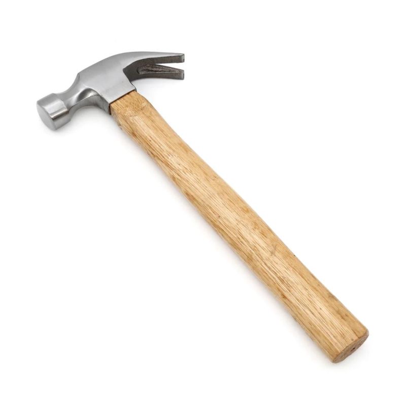 High Quality Carton Steel American Type Claw Hammer with Wood Handle