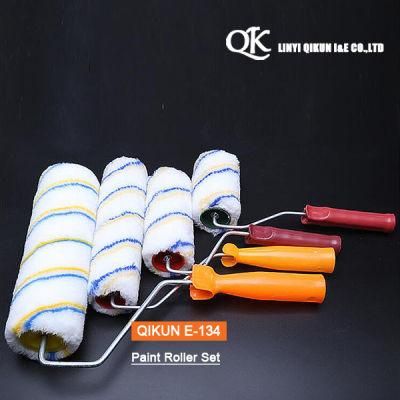 E-134 Hardware Decorate Paint Hardware Hand Tools Acrylic Polyester Mixed Yellow Double Strips Fabric Paint Roller Brush