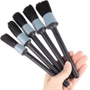 Auto Cleaning Long Hair Black Red Brush Set