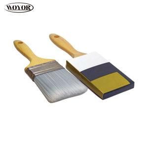 Flat Brush Paint Brush with Stainless Iron Beech Wooden Handle