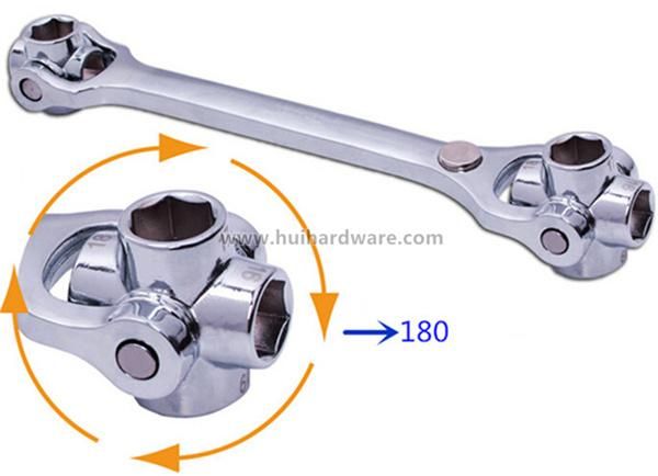 8 in 1 Dog Bone Combination Socket Wrench