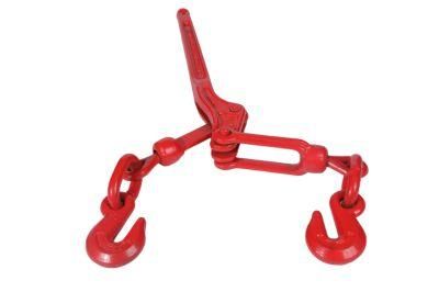 Red Forged Ratchet Chain Binder Type Hooks Load Binder