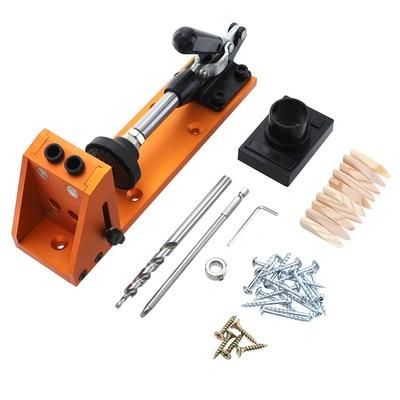 Adjustable Pocket Hole Jig Aluminum Alloy Drill Guide Woodworking Tools