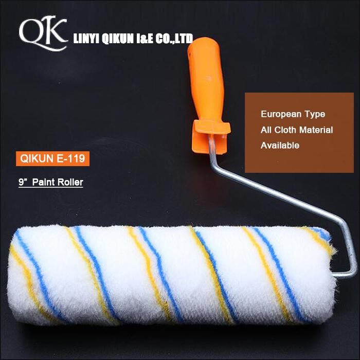 E-118 Hardware Decorate Paint Hand Tools Acrylic Polyester Mixed Yellow Grey Double Strip Yellow 4" Mini Paint Roller