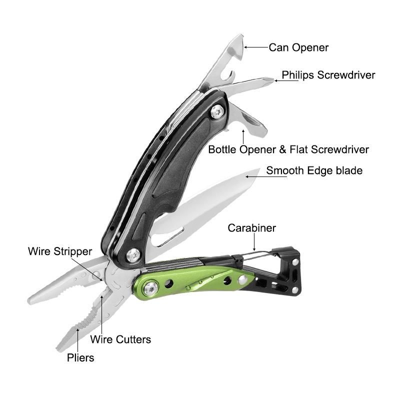 Top Quality Multitools with Anodized Aluminum+ Rubber Handle (#8391)