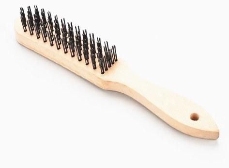 Long Wood Handle Steel Wheel Brush Stainless Steel Wire Brush