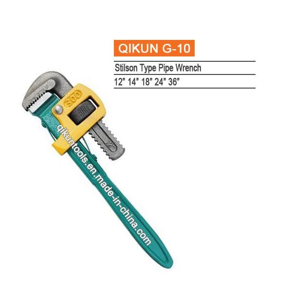 G-07 Construction Hardware Hand Tools Rubber Dipped Offset Type Pipe Wrench