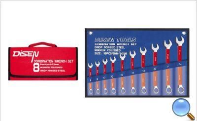 10PCS Rubber Handle Finishcombination Wrench Set