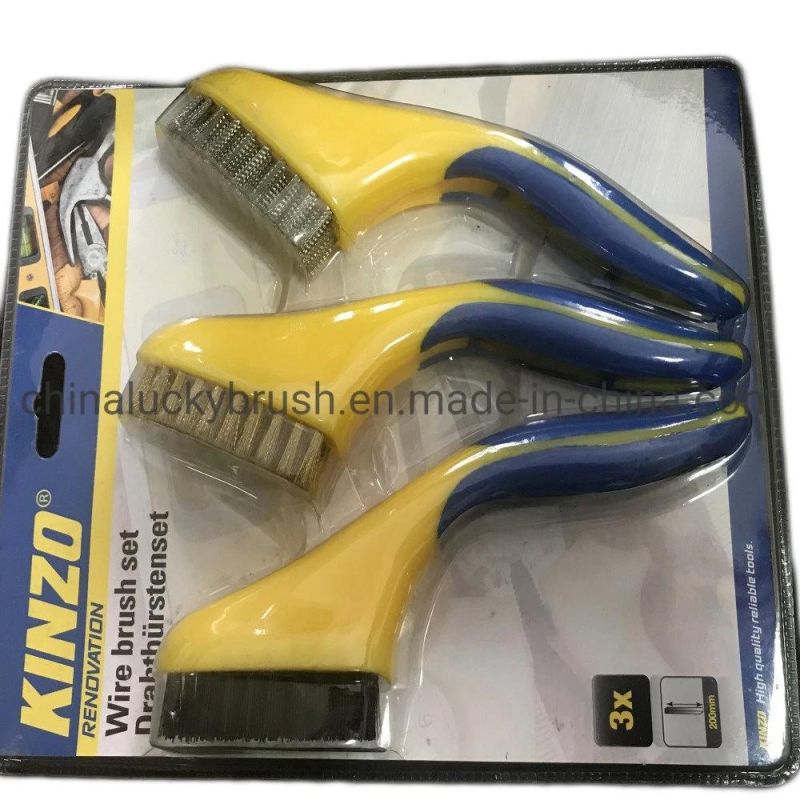 Plastic Handle Two Head Wire Set Brush (YY-694)