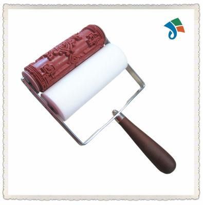 Wooden Handle Textured Rubber Paint Roller